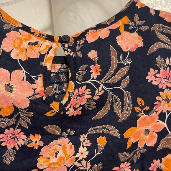 Old Navy - Coral & Dark Blue - Long Sleeve Shirt - Picture 4 of 10